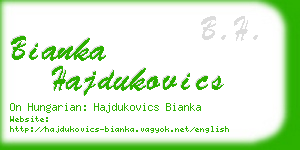 bianka hajdukovics business card